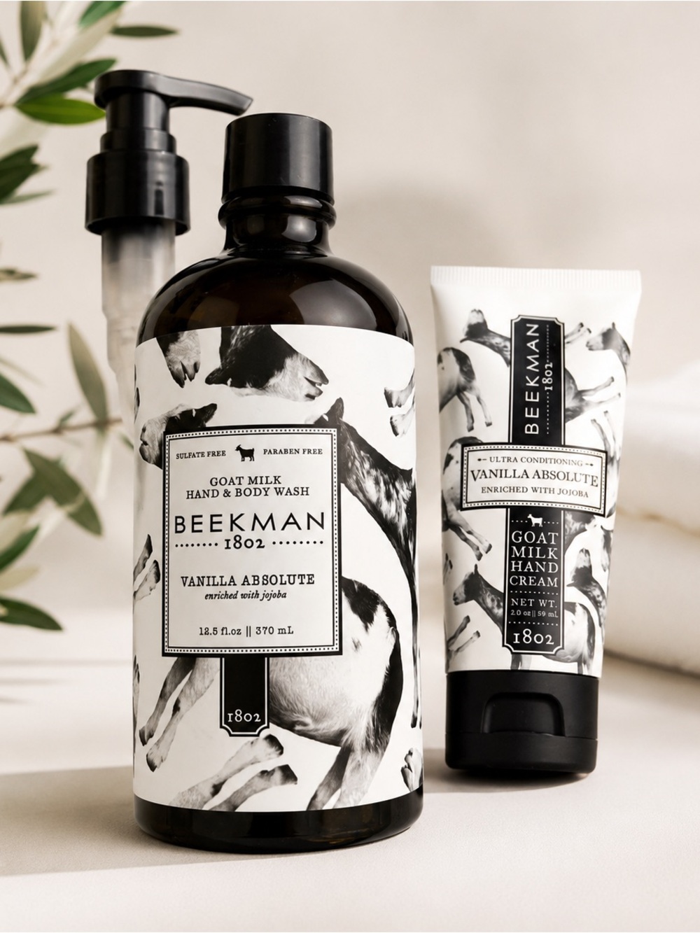 Beekman1802 Goat Milk HAND & BODY WASH and HAND CREAM (VANILLA ABSOLUTE) NEW